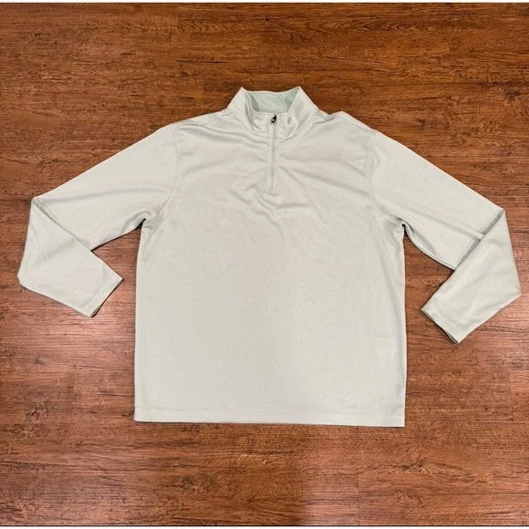 FootJoy Light Green Performance 1/4 Zip Pullover Golf Sweater Sweatshirt Men's L - Picture 2 of 9